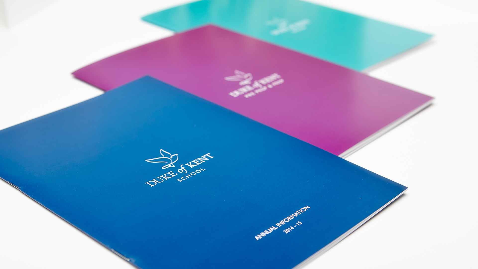 Duke Of Kent School branded logo prospectus layout no cover